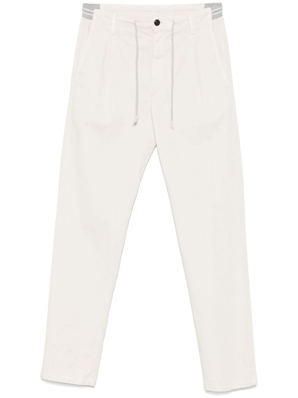 Pantaloni affusolati con pieghe K75PANH08TET0G002 02NN SABBIA ELEVENTY