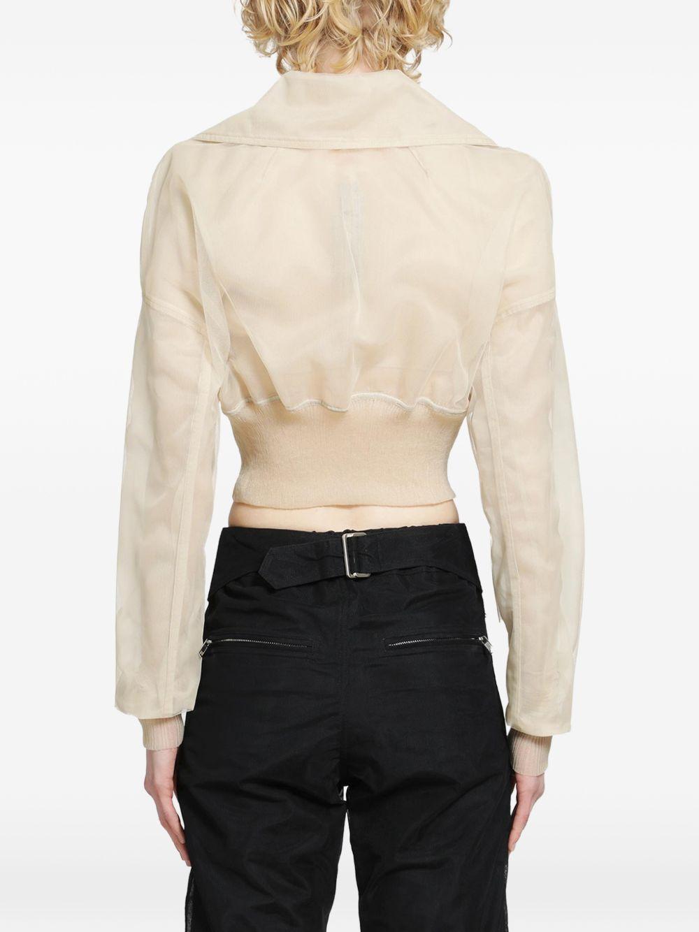 DracuCollar cropped bomber jacket RO01F6780TUSL 138 SAND RICK OWENS