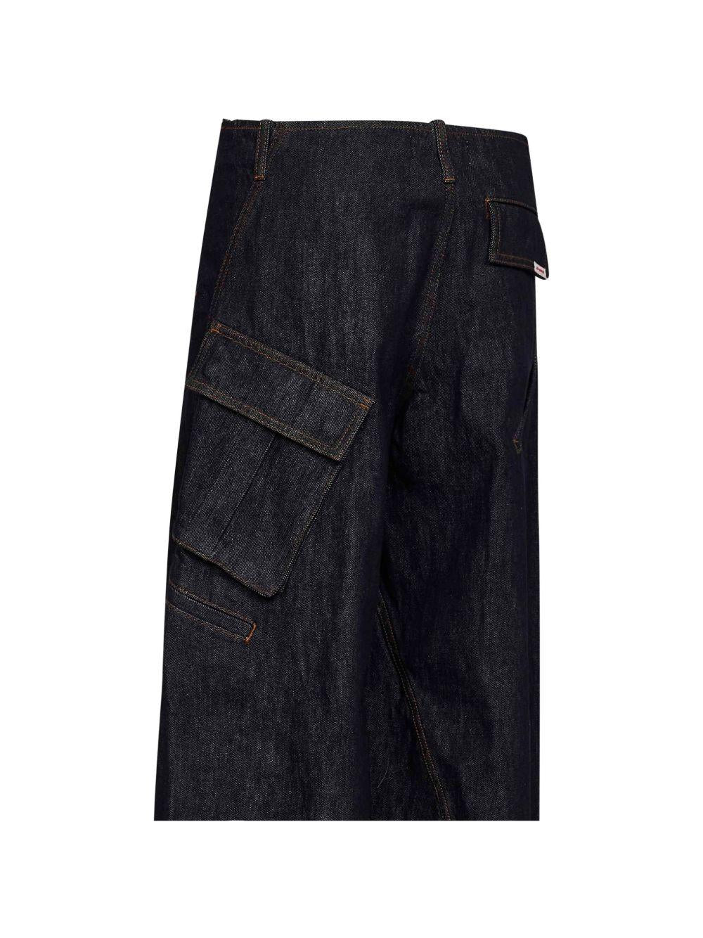 Jeans cargo in denim indaco PF26831PBL BLUE SELF-PORTRAIT