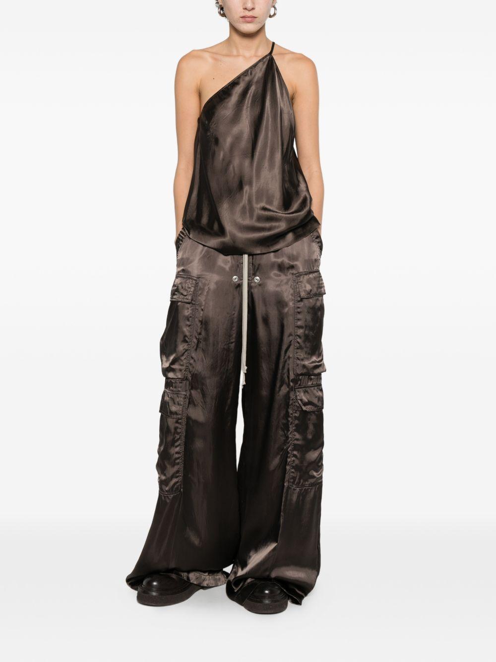 One Shoulder Slip T RP01F6117N 78 DARK DUST RICK OWENS