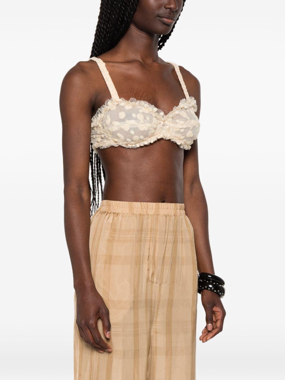 Ruffled Cotton Bra Top CARLYBIS3292 5 ECRU DRIES VAN NOTEN