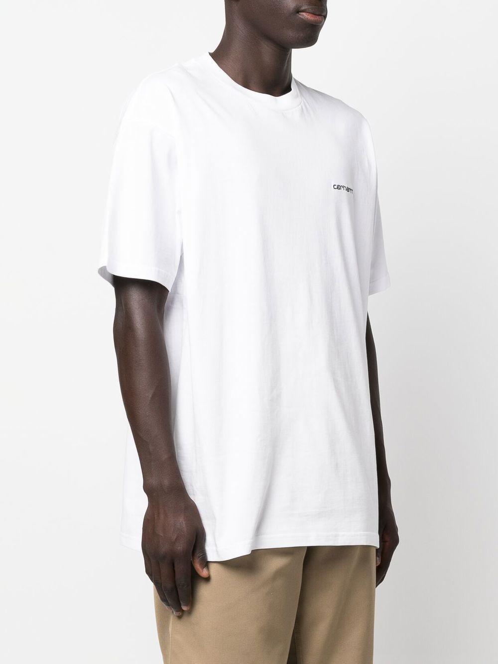 S/S Script Embroidery T-Shirt I030435 00AXX WHITE BLACK CARHARTT WIP