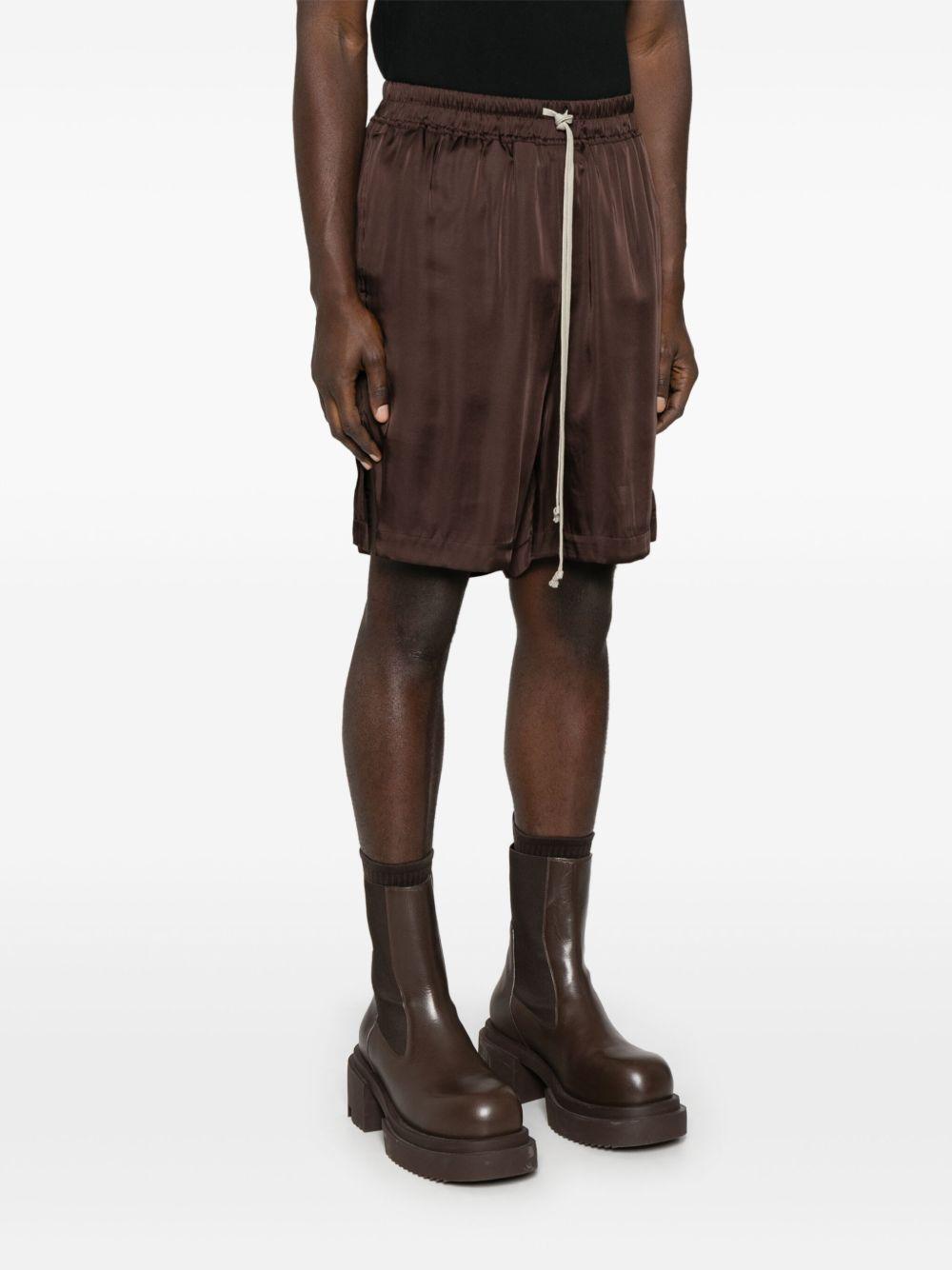 Drawstring boxer shorts RU01E5397SCH 14 MAHOGANY RICK OWENS