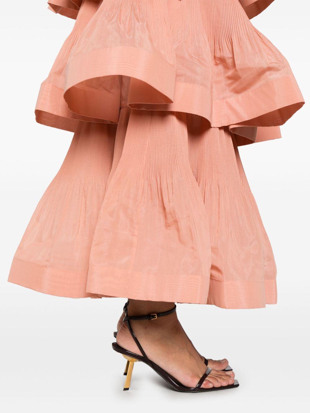 Gonna lunga plissettata 3914SS25R PEACH ZIMMERMANN