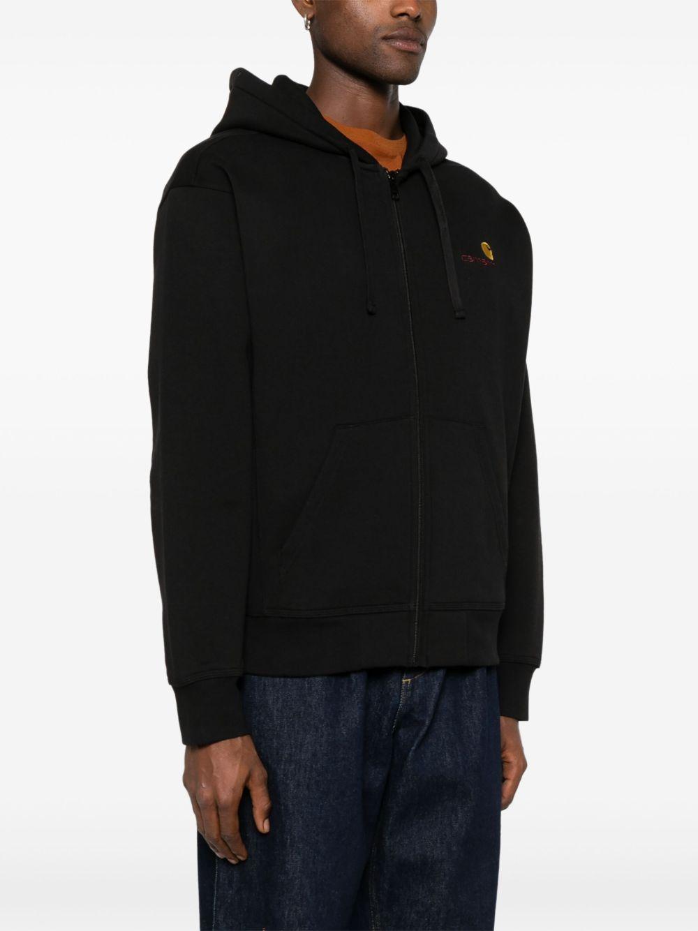 Hooded American Script Jacket I033063 89XX BLACK CARHARTT WIP