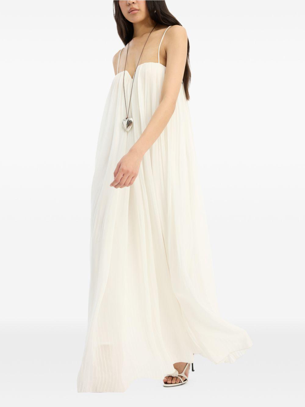 Pleated Midi Strap Dress 115735857 857 EGRET ROTATE