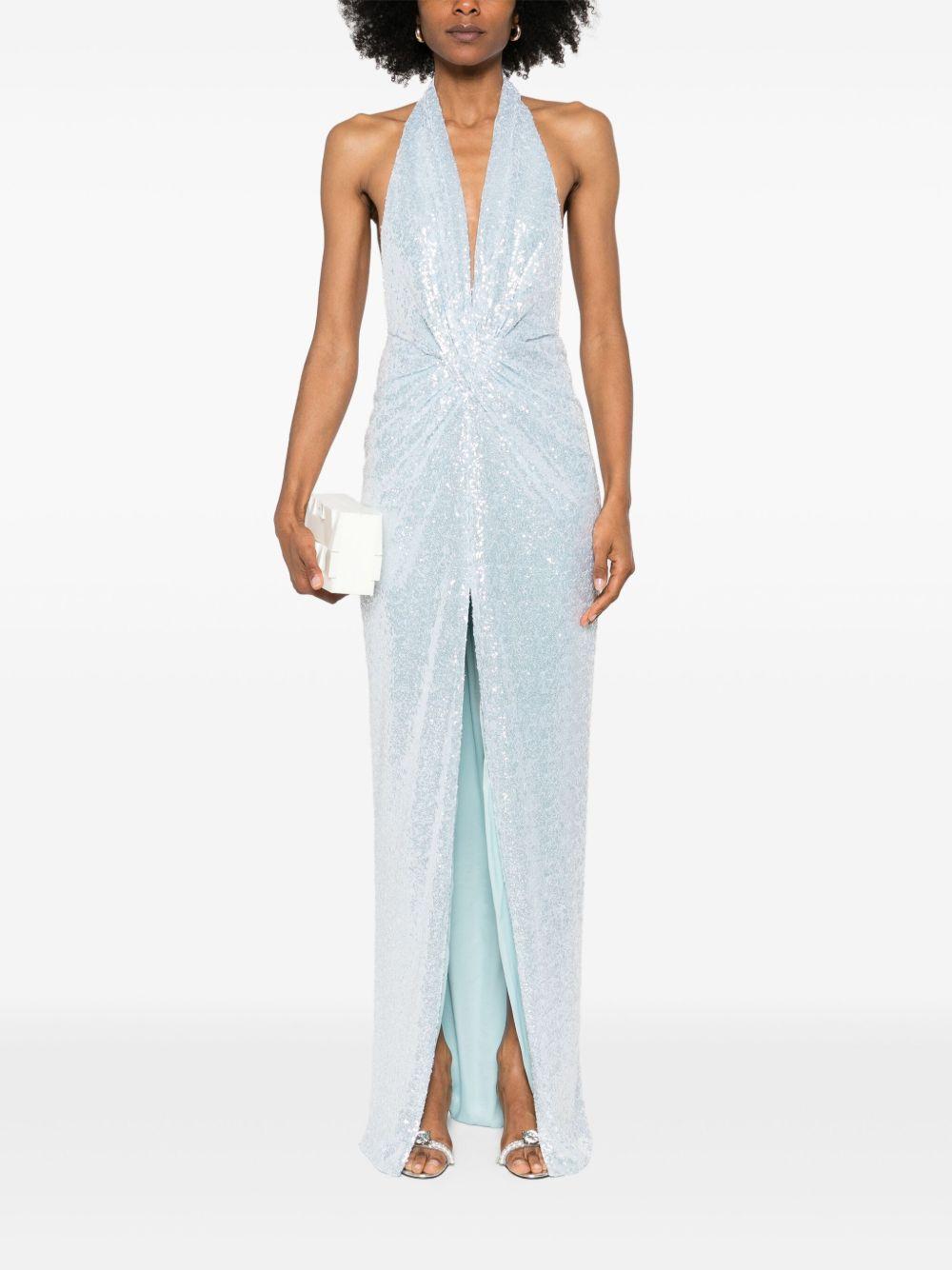 Colette Sequin Long Dress SS2275 POWDER BLUE COSTARELLOS