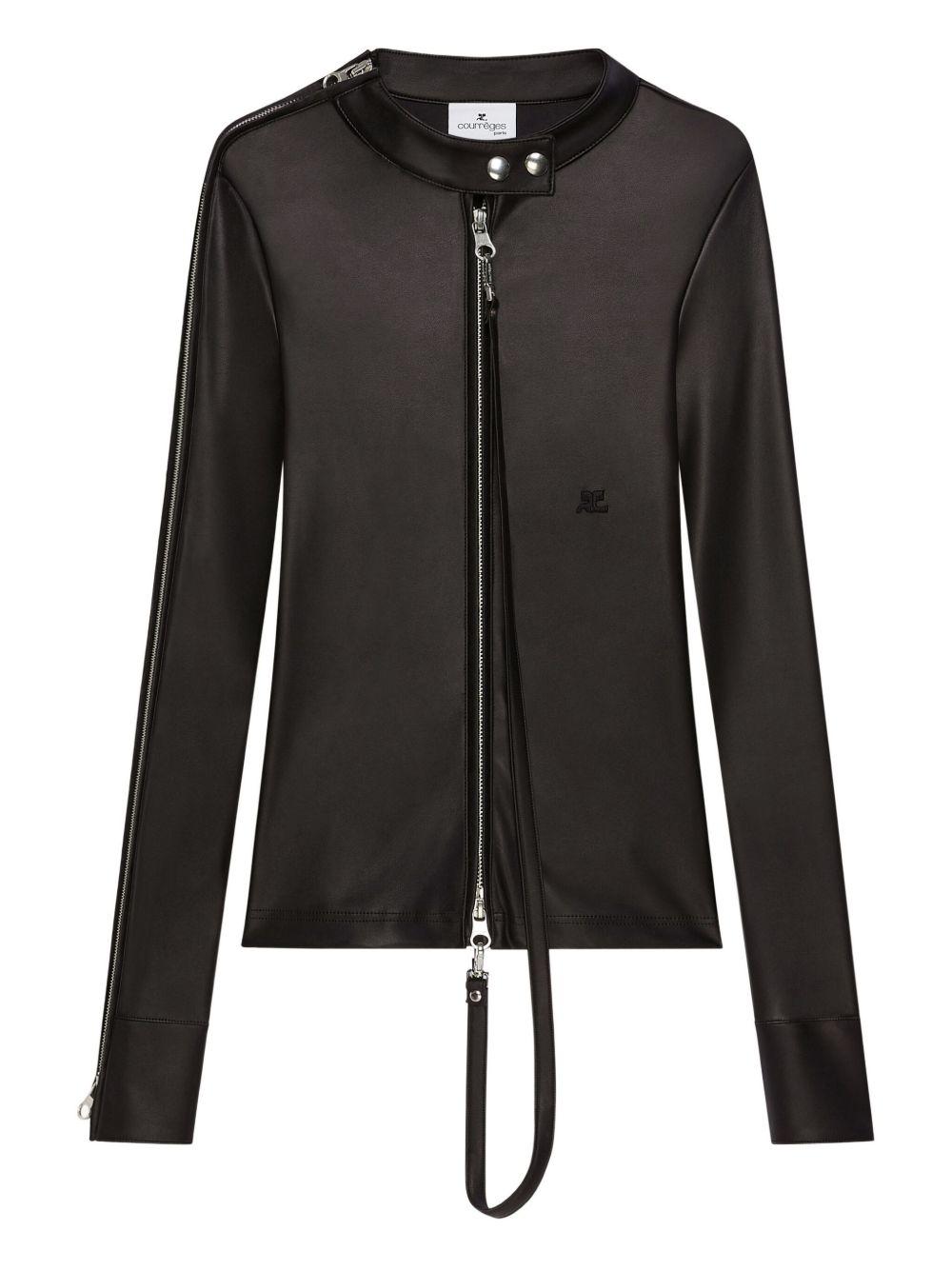 Zipped Biker Top 325CTO436PU0049 9999 BLACK COURREGES