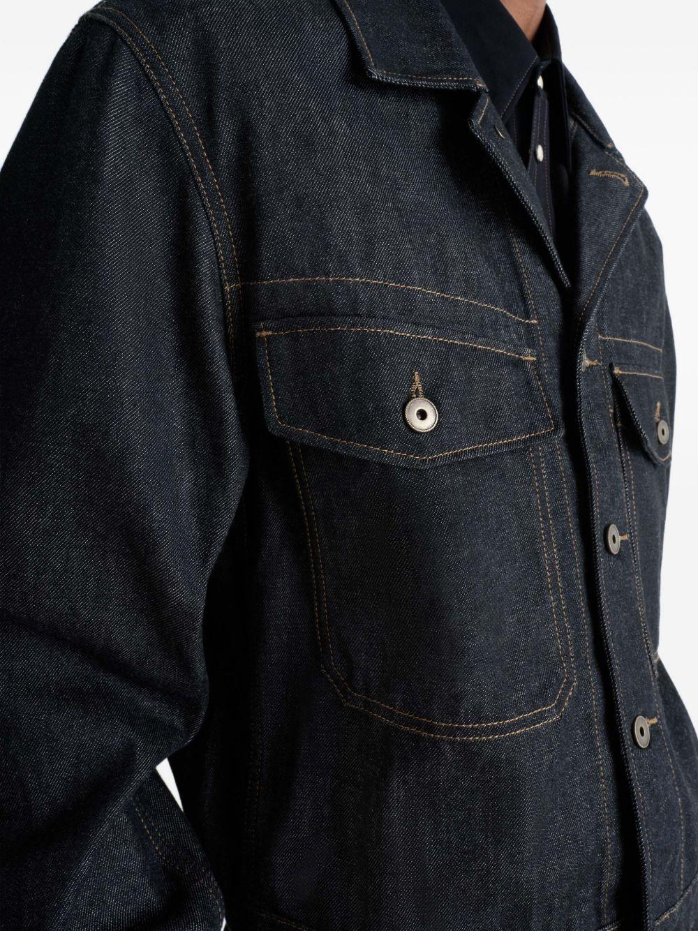 Trucker Jacket - Heavy Slate Denim OW1188LD1061 BK965 SLATE LEMAIRE