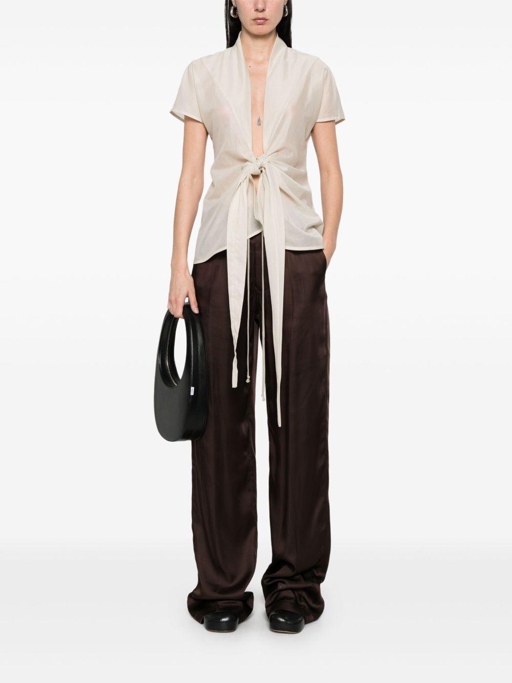 Drawstring trousers RP01E7325SCH 14 MAHOGANY RICK OWENS