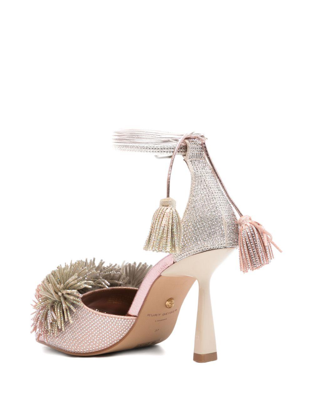 Pompom-embellished heeled sandals 4366165209 870 SUEDE KURT GEIGER LONDON