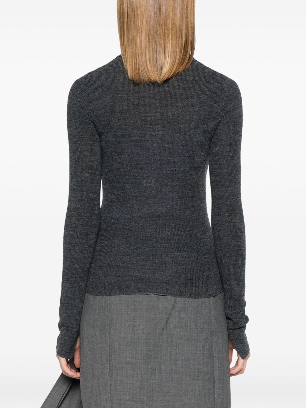 Grey Knitted Polo Shirt K2314 523 FROST GRAY GANNI