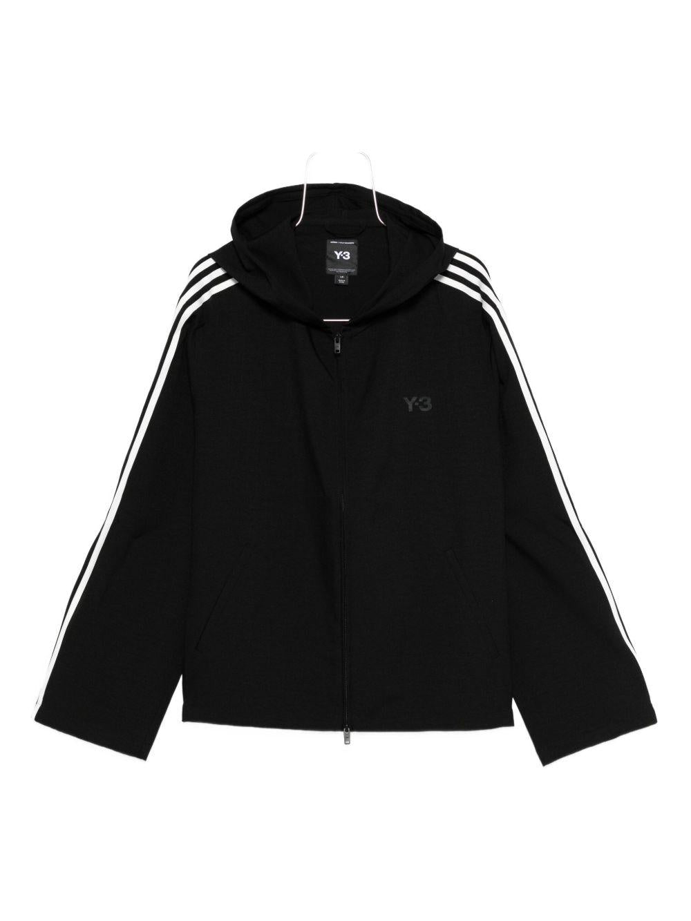 Y-3 Top con Cappuccio a 3 Strisce JW7354 BLACK Y-3