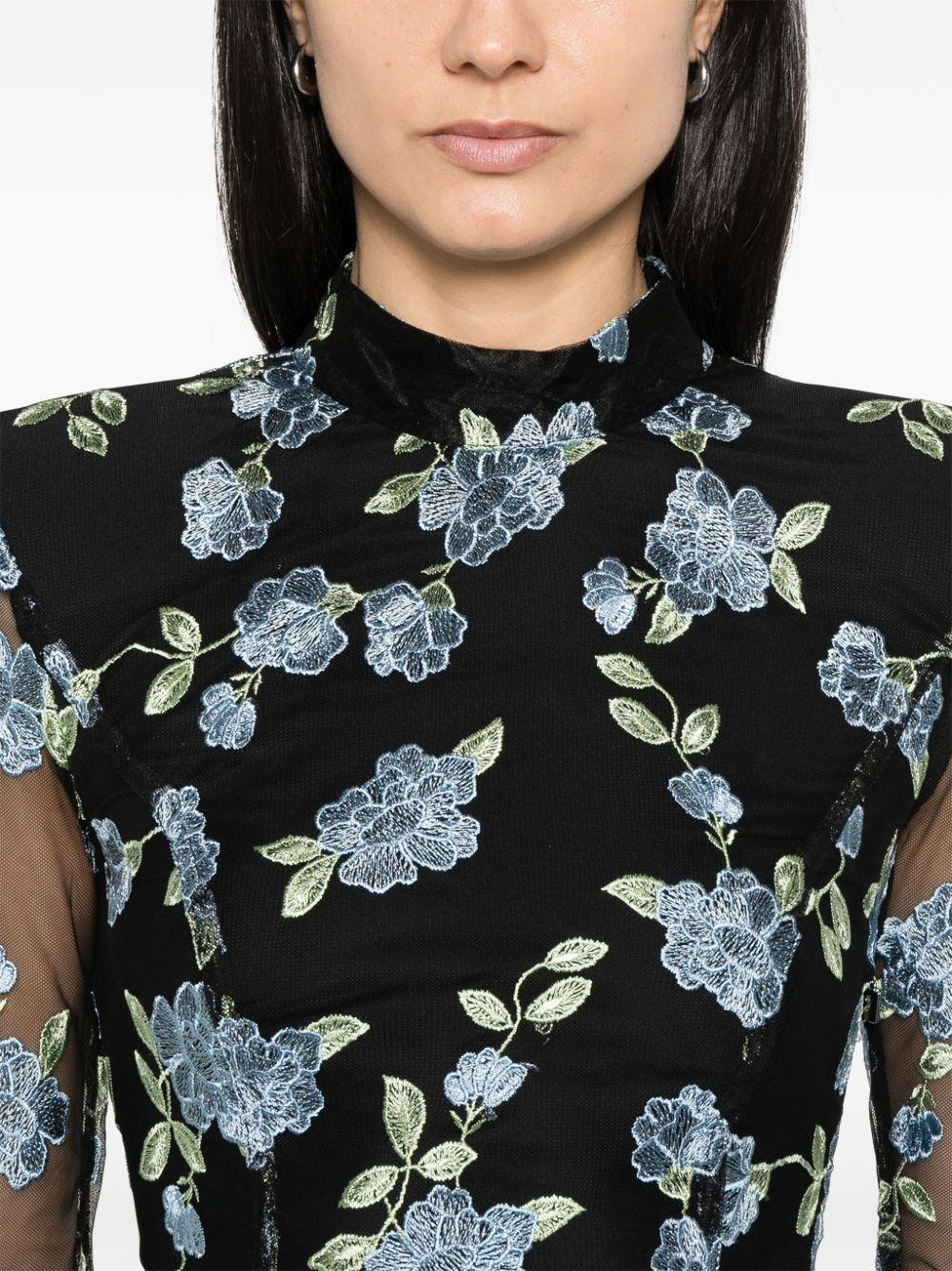 Abito corto a maniche lunghe 113897000 1000 BLACK COMB ROTATE