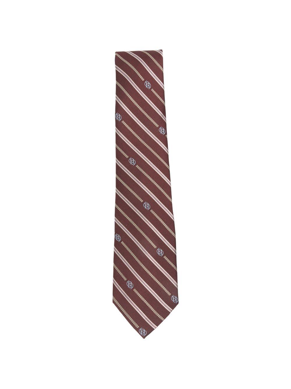 Cravate Hibiscus Monogramme KTI002SE029 DARK RED DROLE DE MONSIEUR