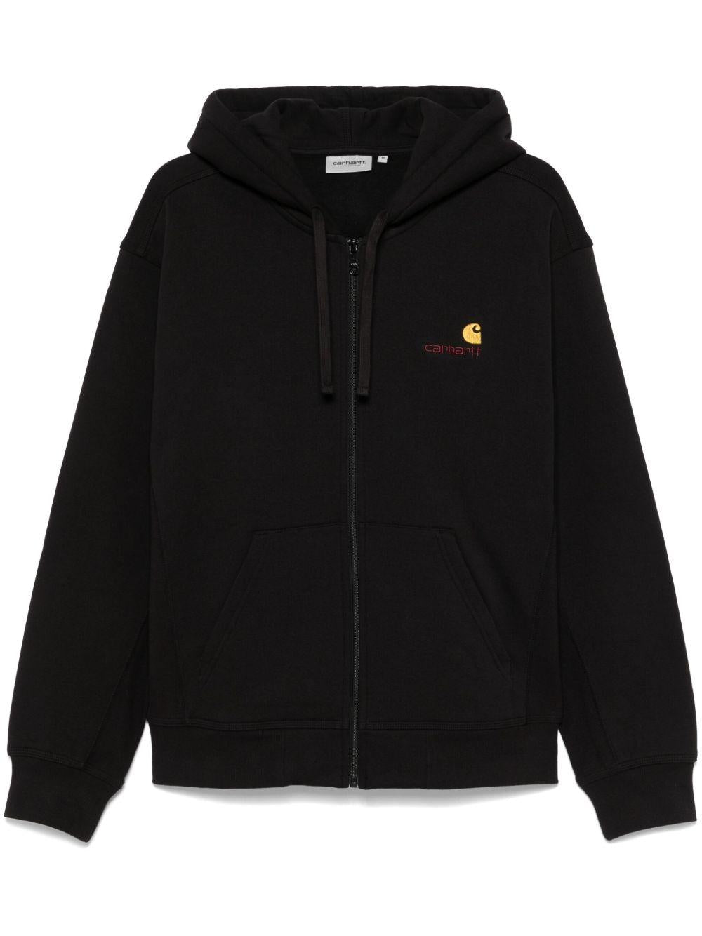 Hooded American Script Jacket I033063 89XX BLACK CARHARTT WIP