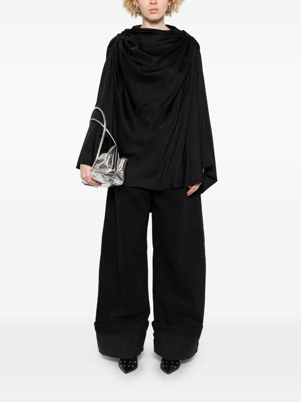 Claudette top RO01E7578SCH 09 BLACK RICK OWENS