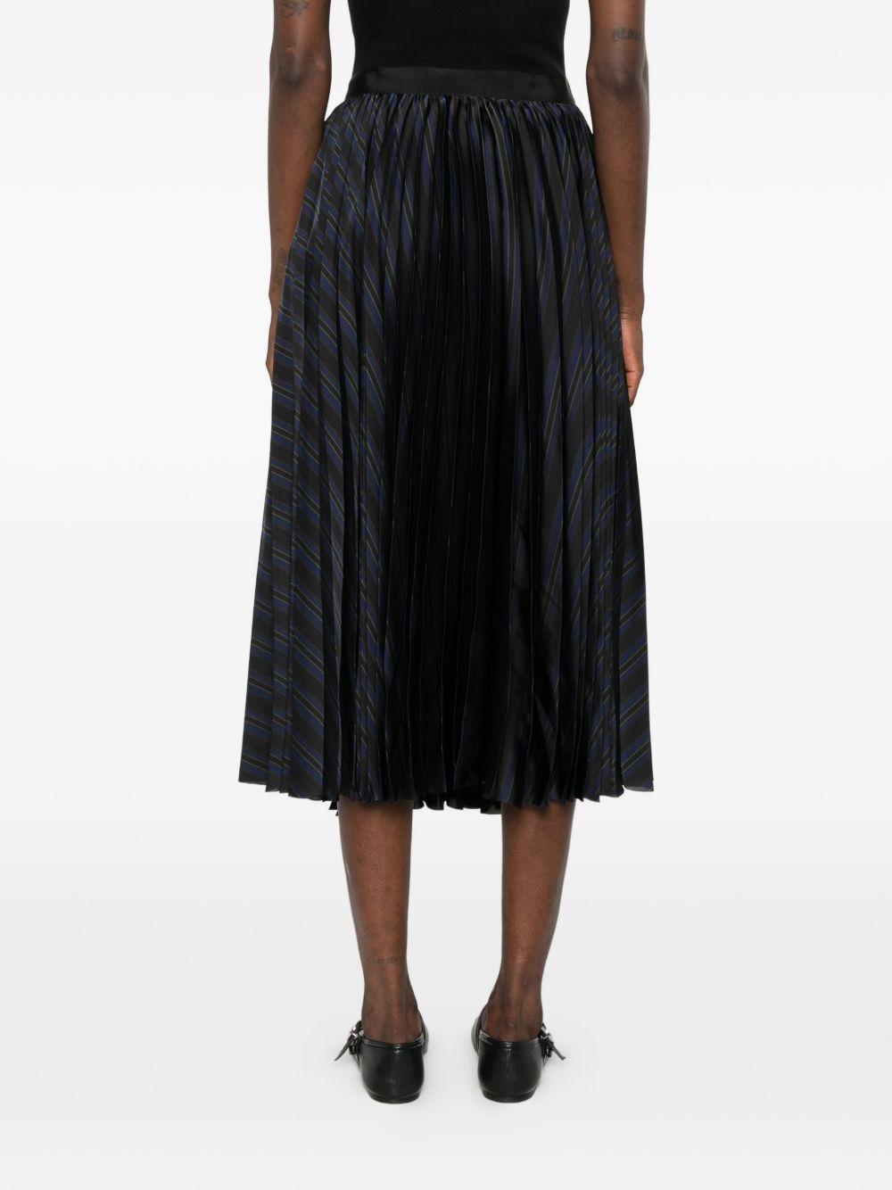 Gonna midi in lana a quadri Principe di Galles 2608376 005 BLACK NAVY SACAI