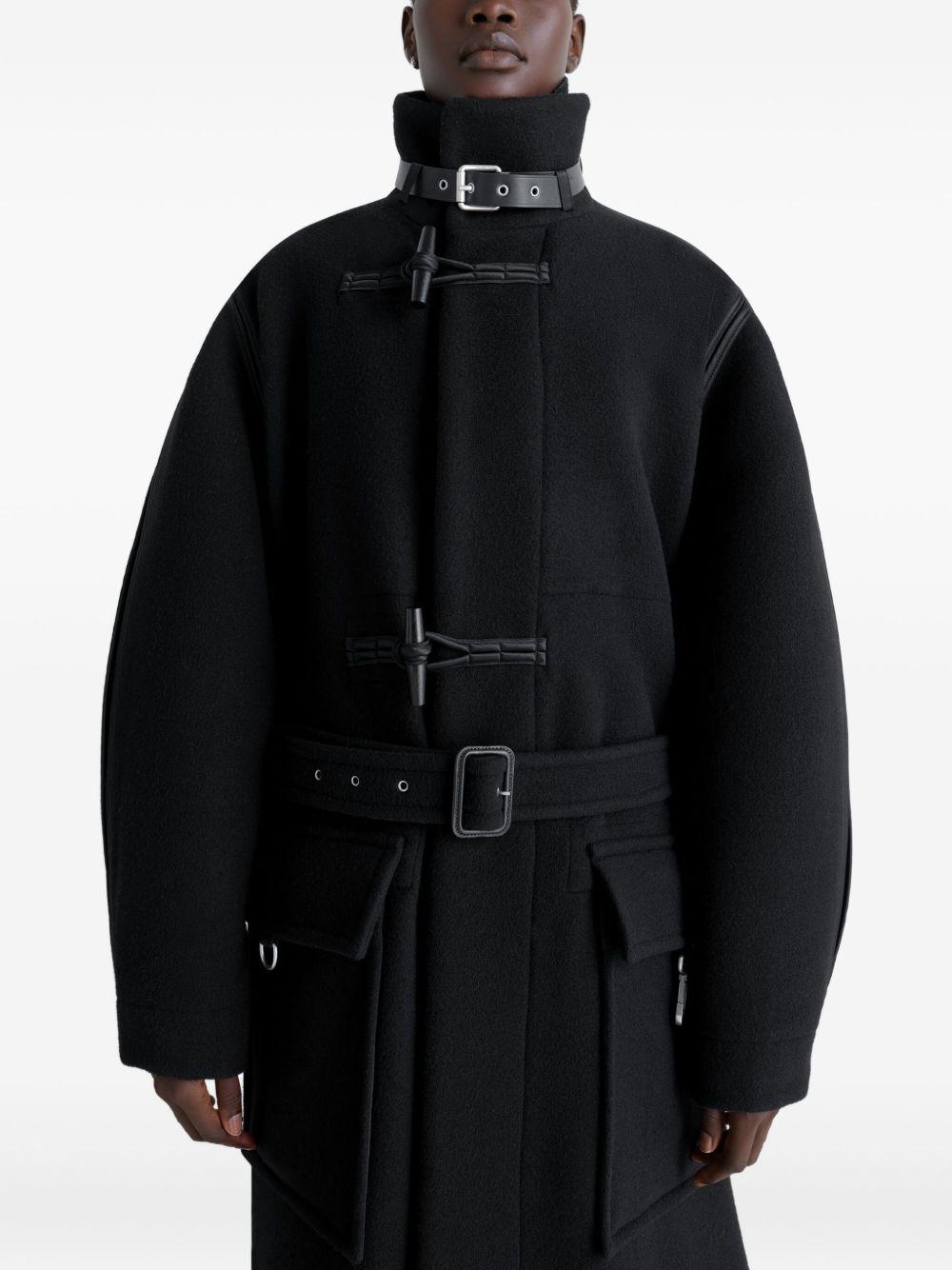 Duffle Coat - Black Double Wool CO1112LF1116 BK999 BLACK LEMAIRE