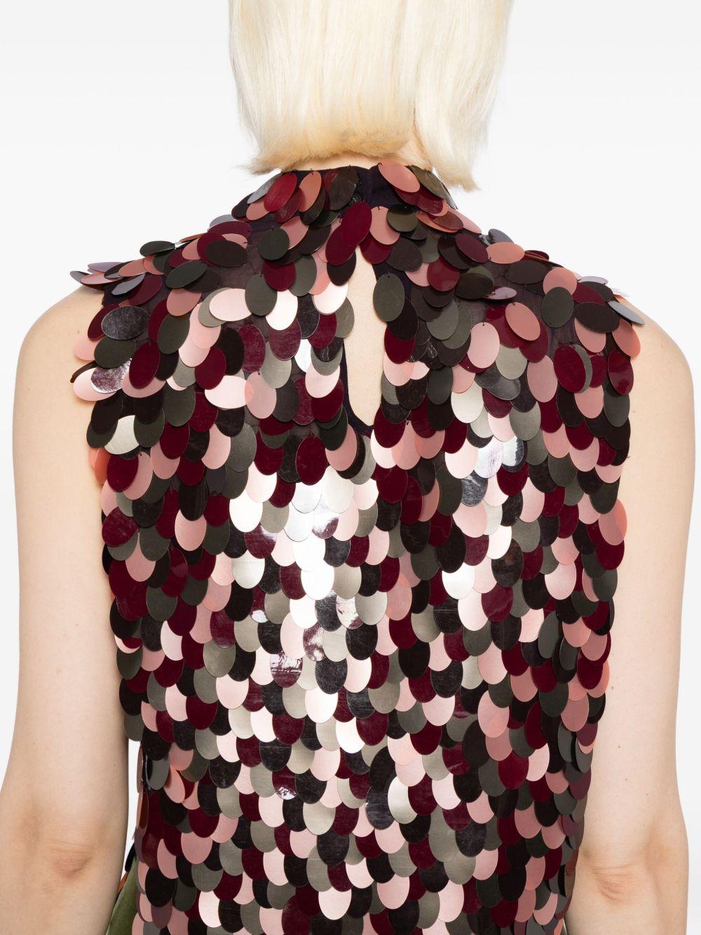 Embellished Bib CARMASAEMB2317 358 BURGUNDY DRIES VAN NOTEN