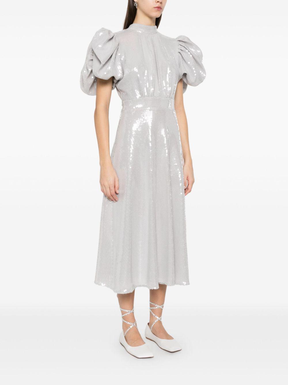 Abito midi con maniche a palloncino e paillettes 113871039 039 ALLOY ROTATE