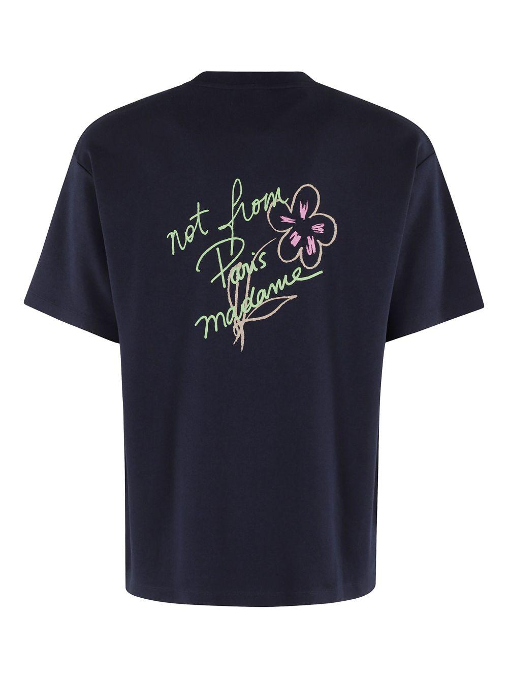 Le T-Shirt Slogan Esquisse GTS188CO002 NAVY DROLE DE MONSIEUR