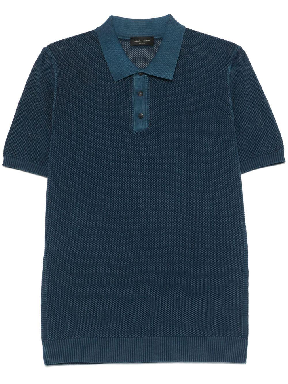 Polo in maglia RB12124 10 NAVY ROBERTO COLLINA