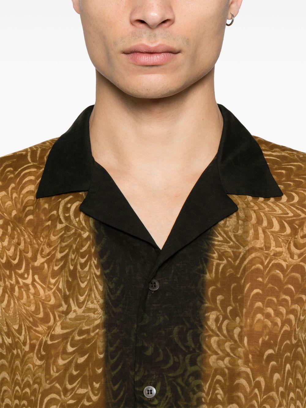 Camicia boxy in cotone 2510207421162 956 BRONZE DRIES VAN NOTEN