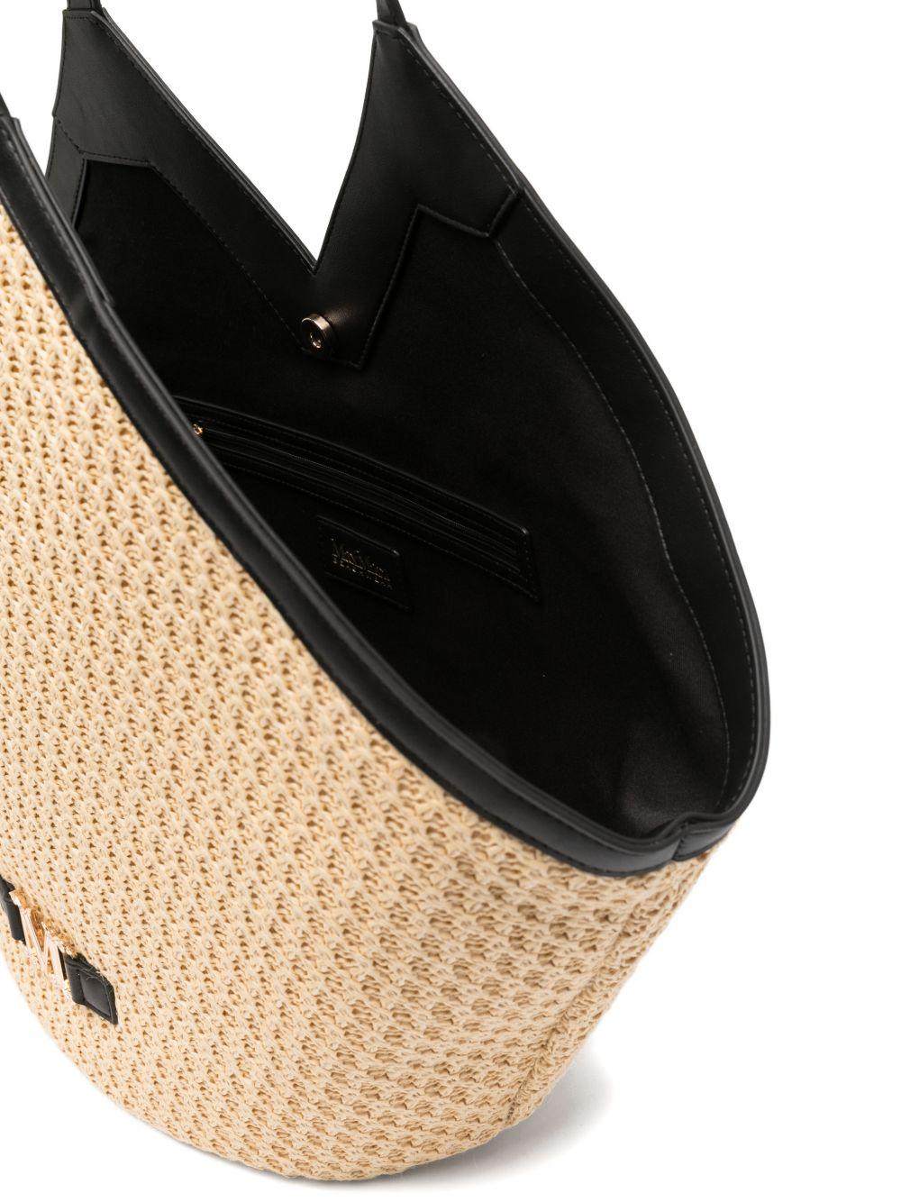 Borsa In Rafia BCHBRUNO 001 BEIGE NERO MAX MARA