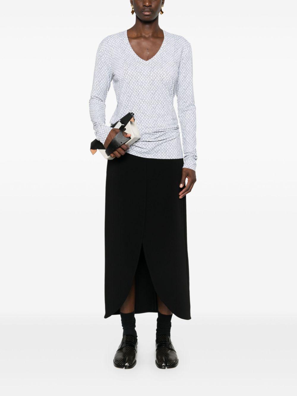 SS24N21 JERSEY GEOMETRICO NERO SAPIO