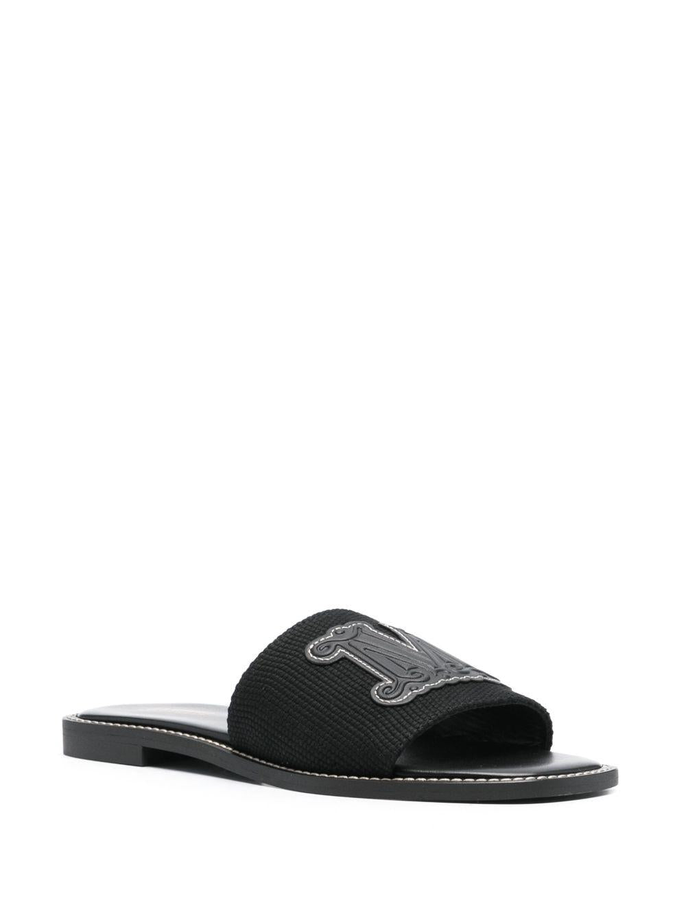 Sandali slides Geneve GENEMM02130 003 NERO MAX MARA
