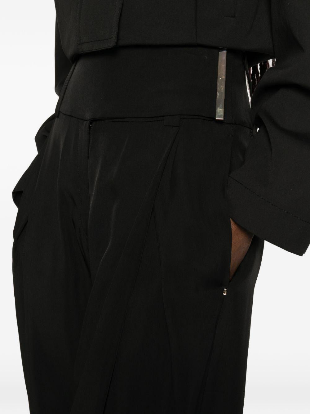 Pantaloni In Raso Di Viscosa SPSFAVETTA 003 NERO SPORTMAX