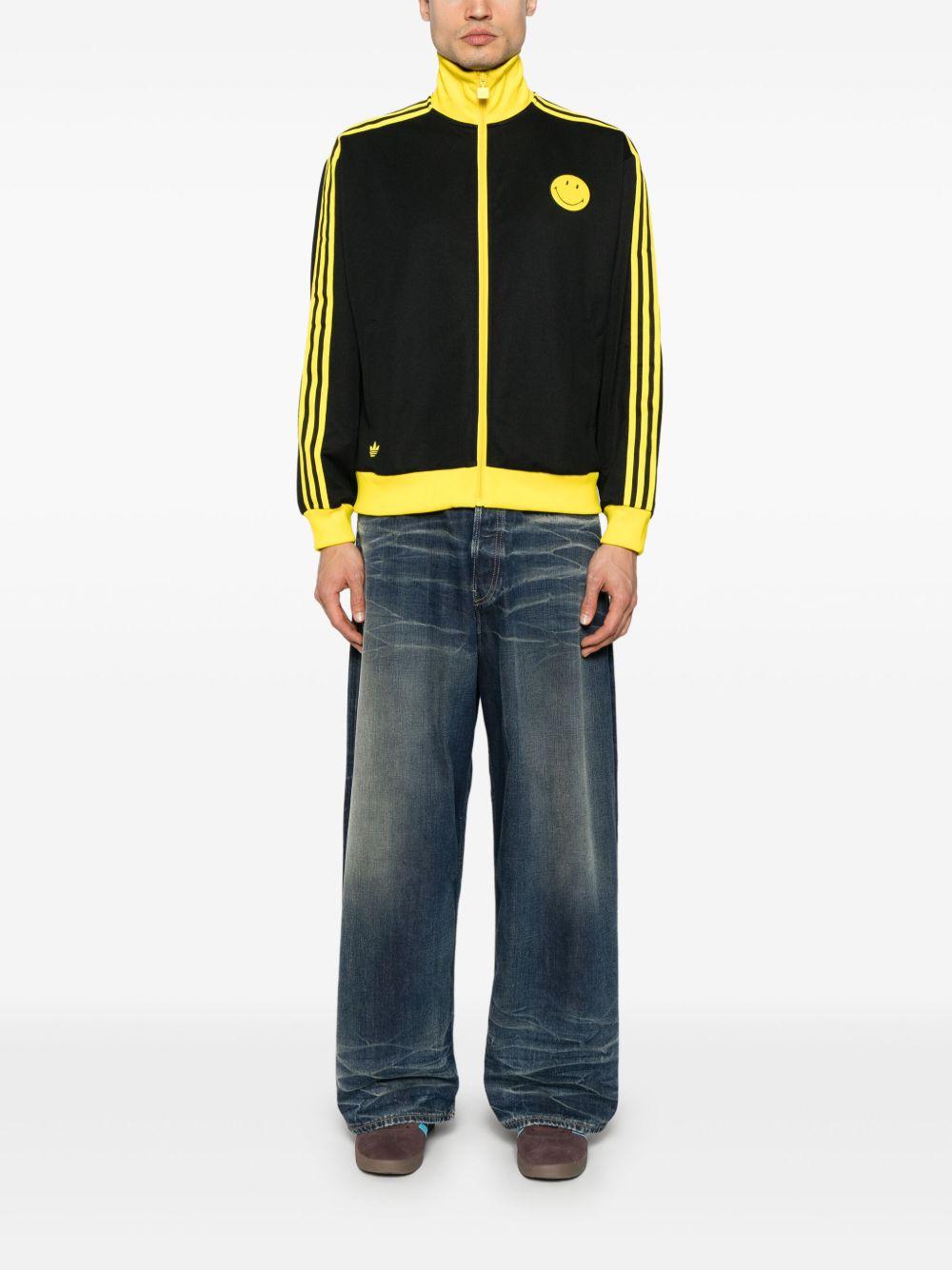 Smiley Loose Track Top JD2736 BLACK YELLOW ADIDAS ORIGINALS