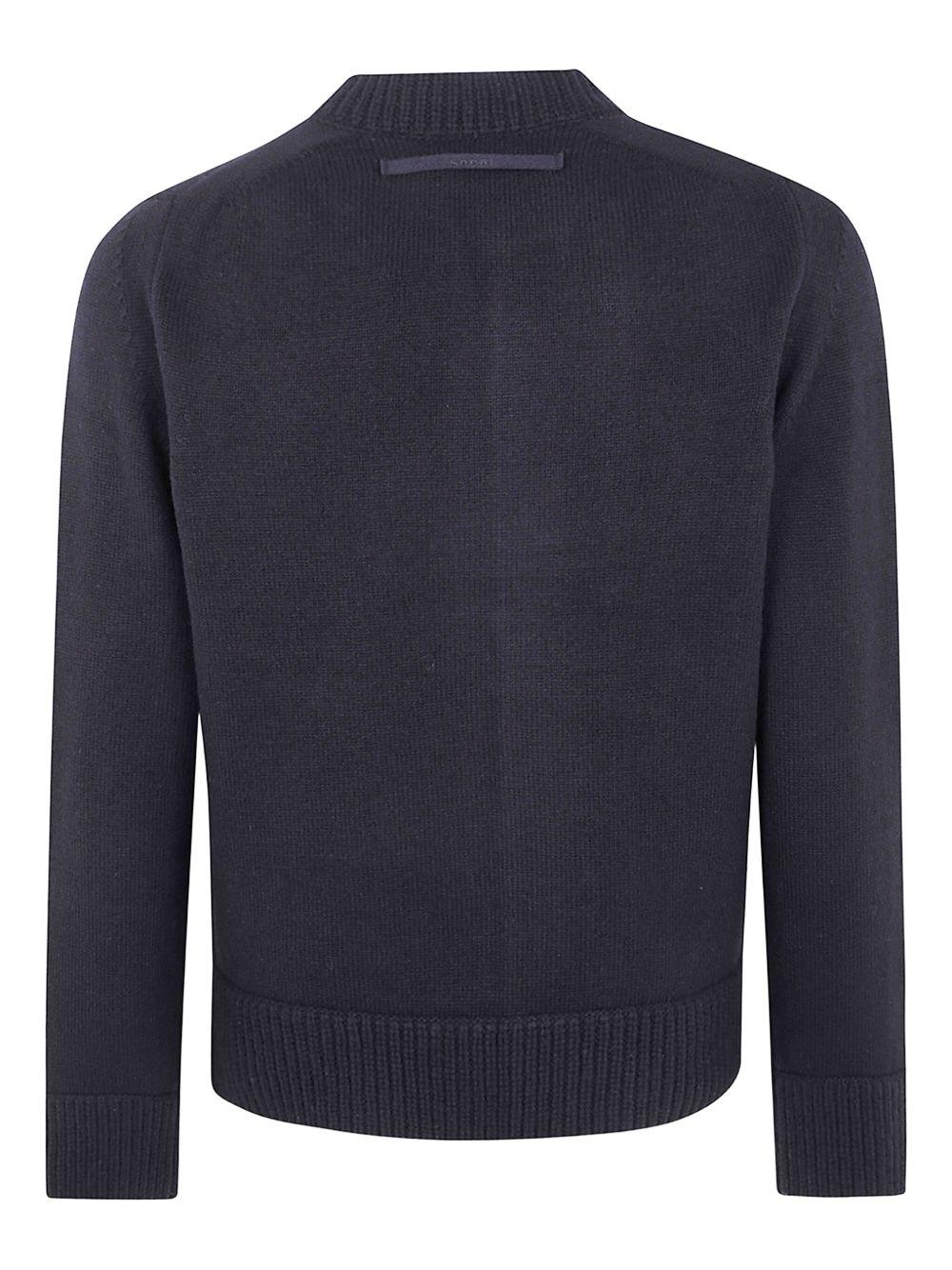 Wool Knit Cardigan 2503833M 001 BLACK SACAI