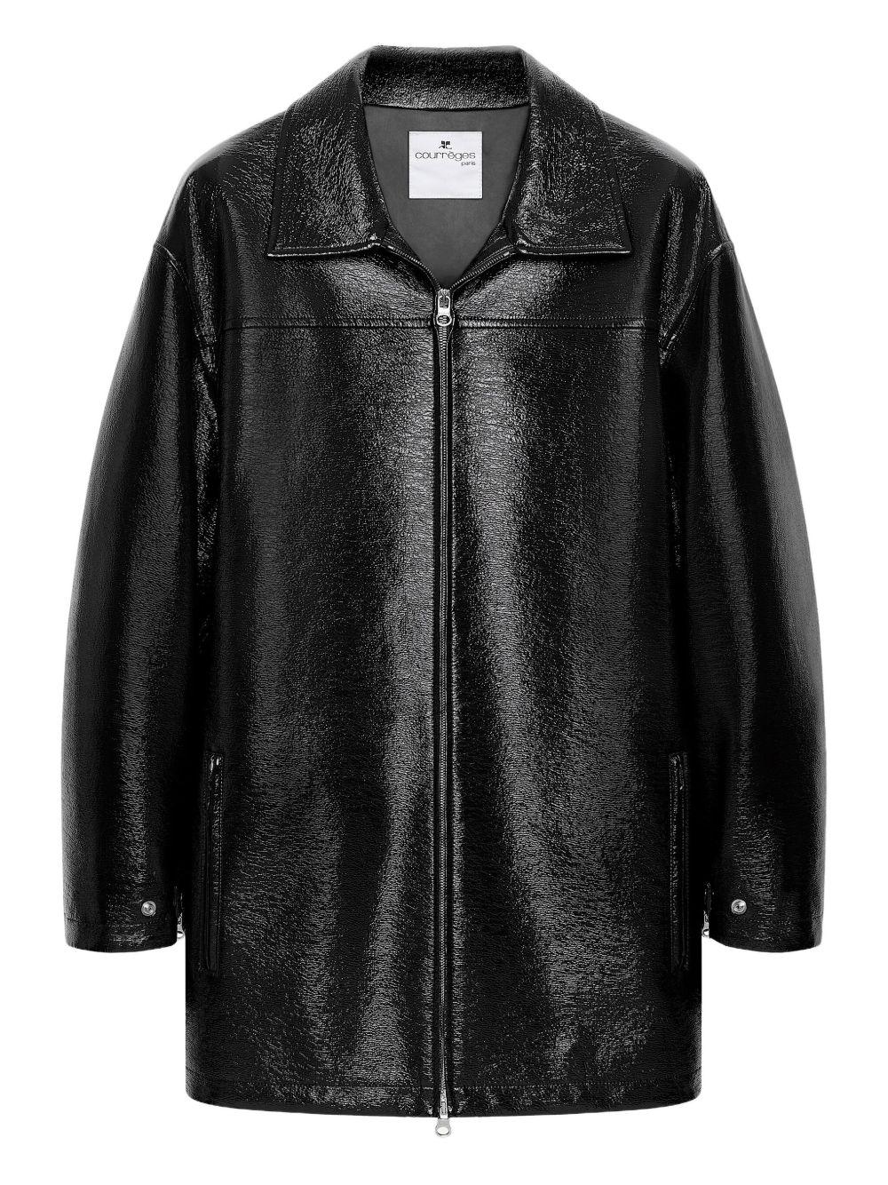 Oversized Vinyl Jacket 425CBL322VY0014 9999 BLACK COURREGES