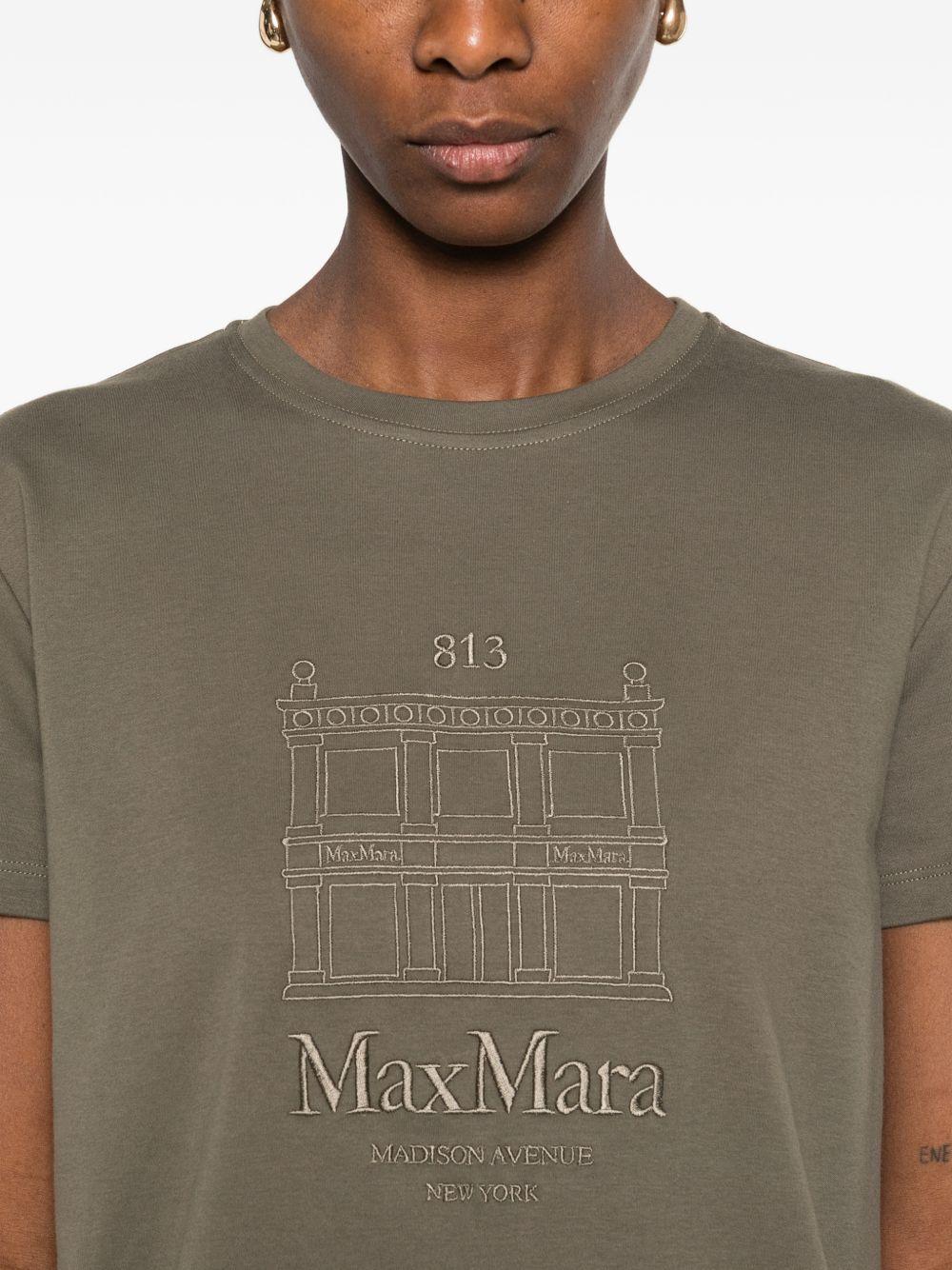 T-Shirt In Cotone SMMBELLA 009 KHAKI S MAX MARA