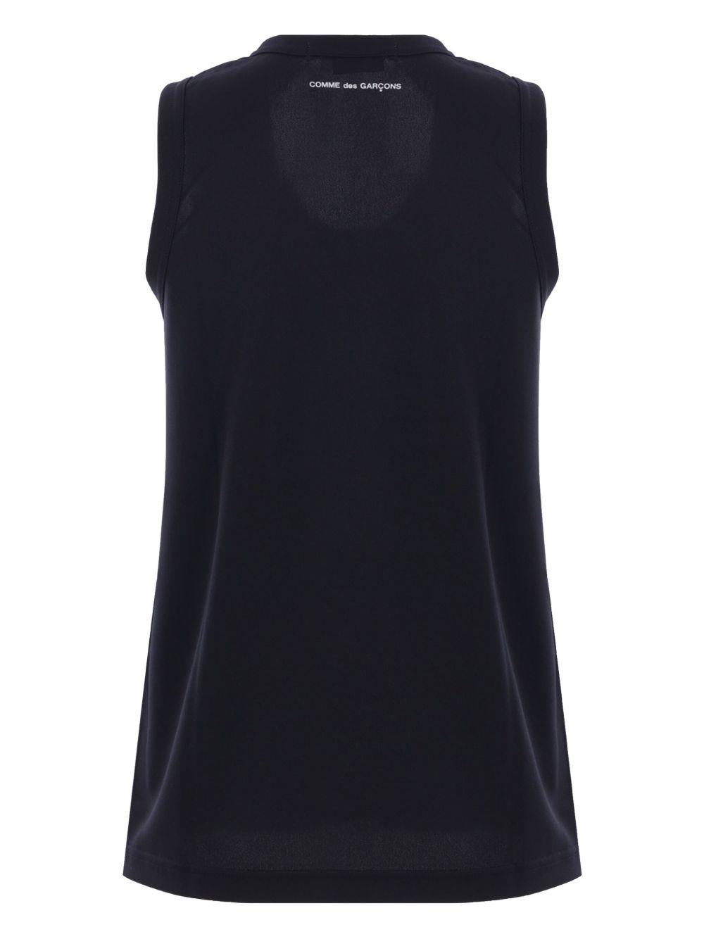 Logo Tank Top GOT003S25 1 BLACK WHITE COMME DES GARCONS