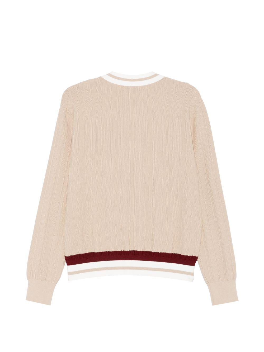 Block Stripe Cardigan MAGPIE3701 103 BEIGE DRIES VAN NOTEN