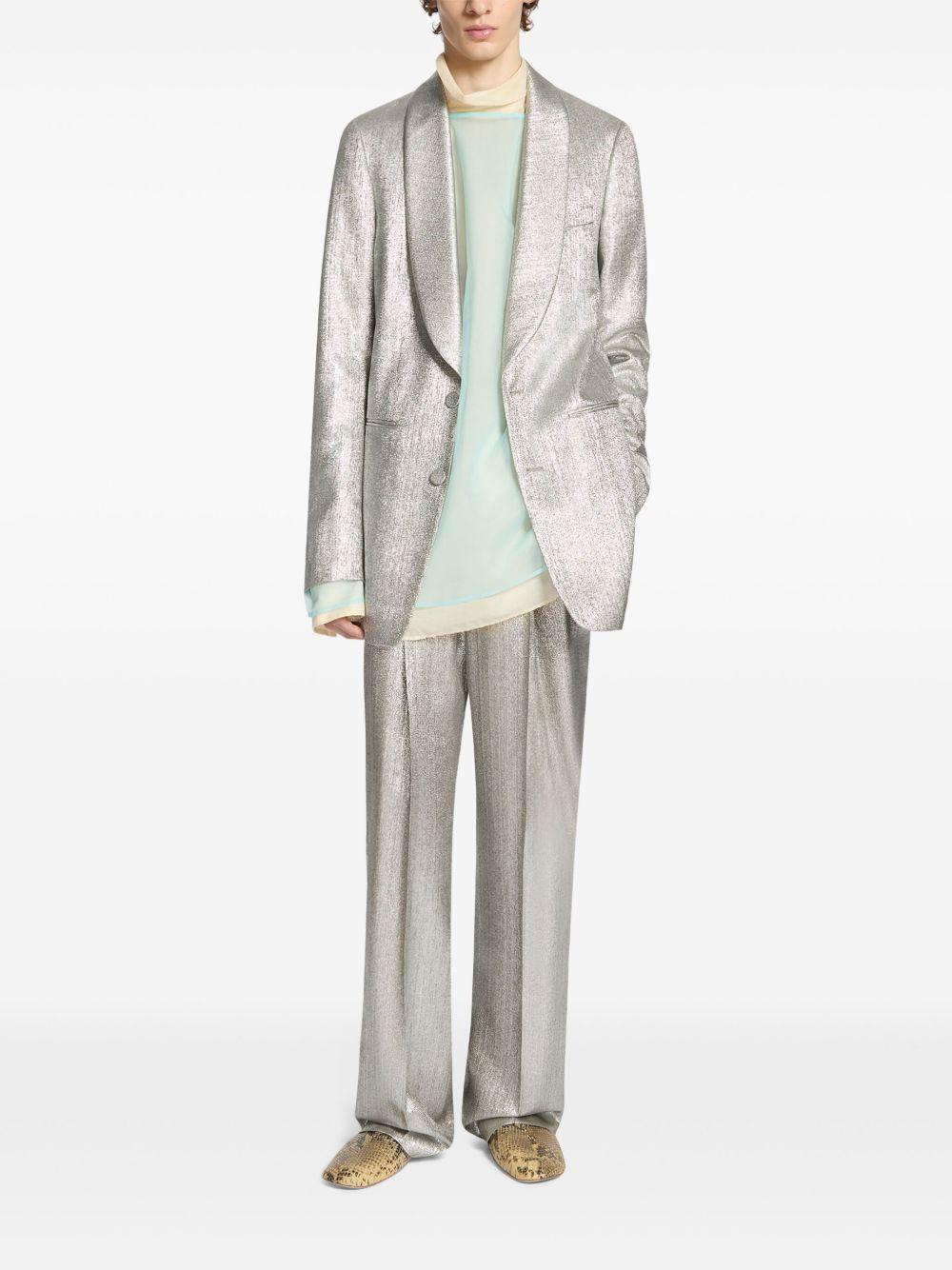 Pantalone dritti in viscosa 2510209141060 952 SILVER DRIES VAN NOTEN