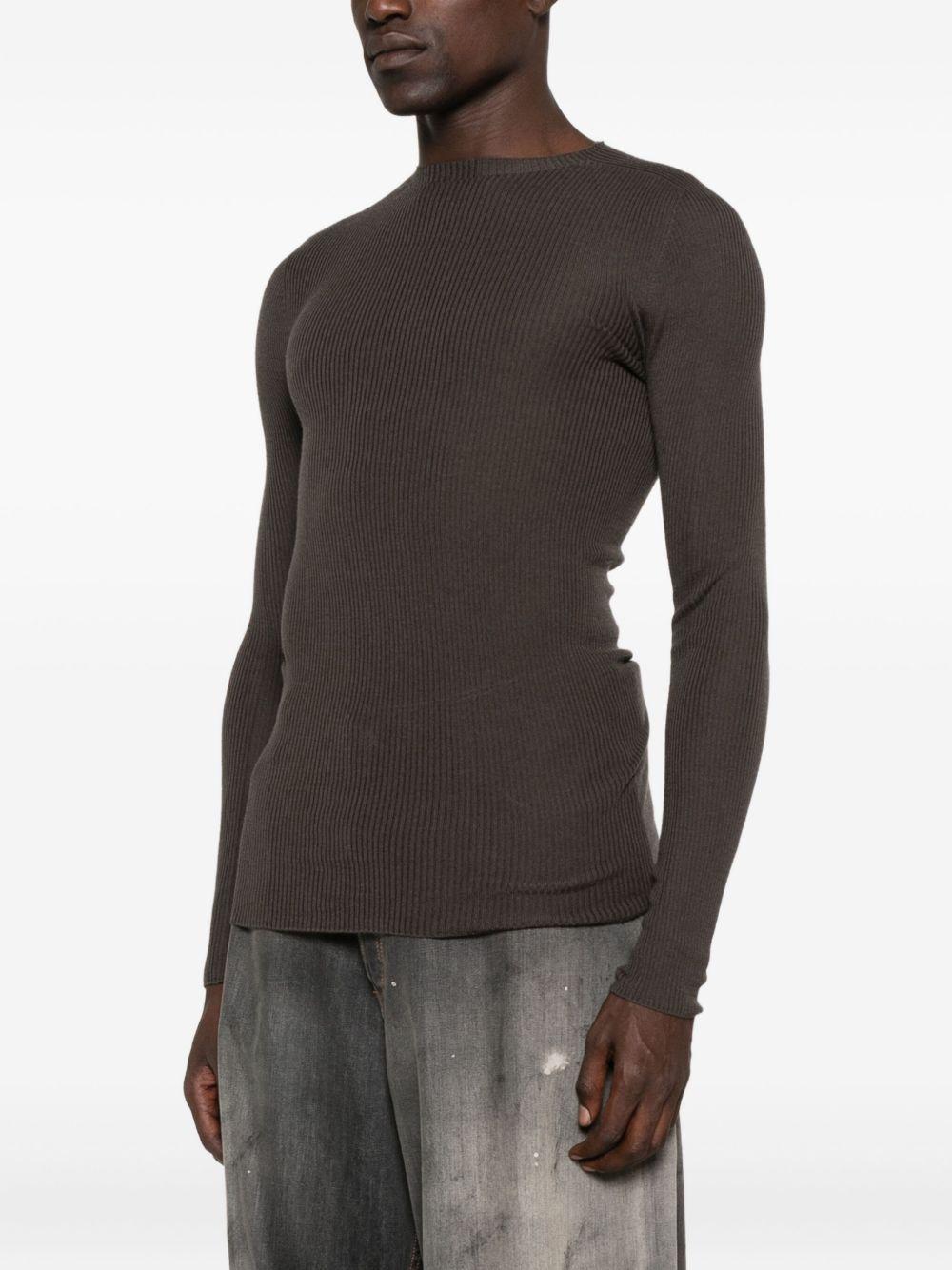 Concordians Ribbed Round Neck RU02E1637RIBM 78 DARKDUST RICK OWENS