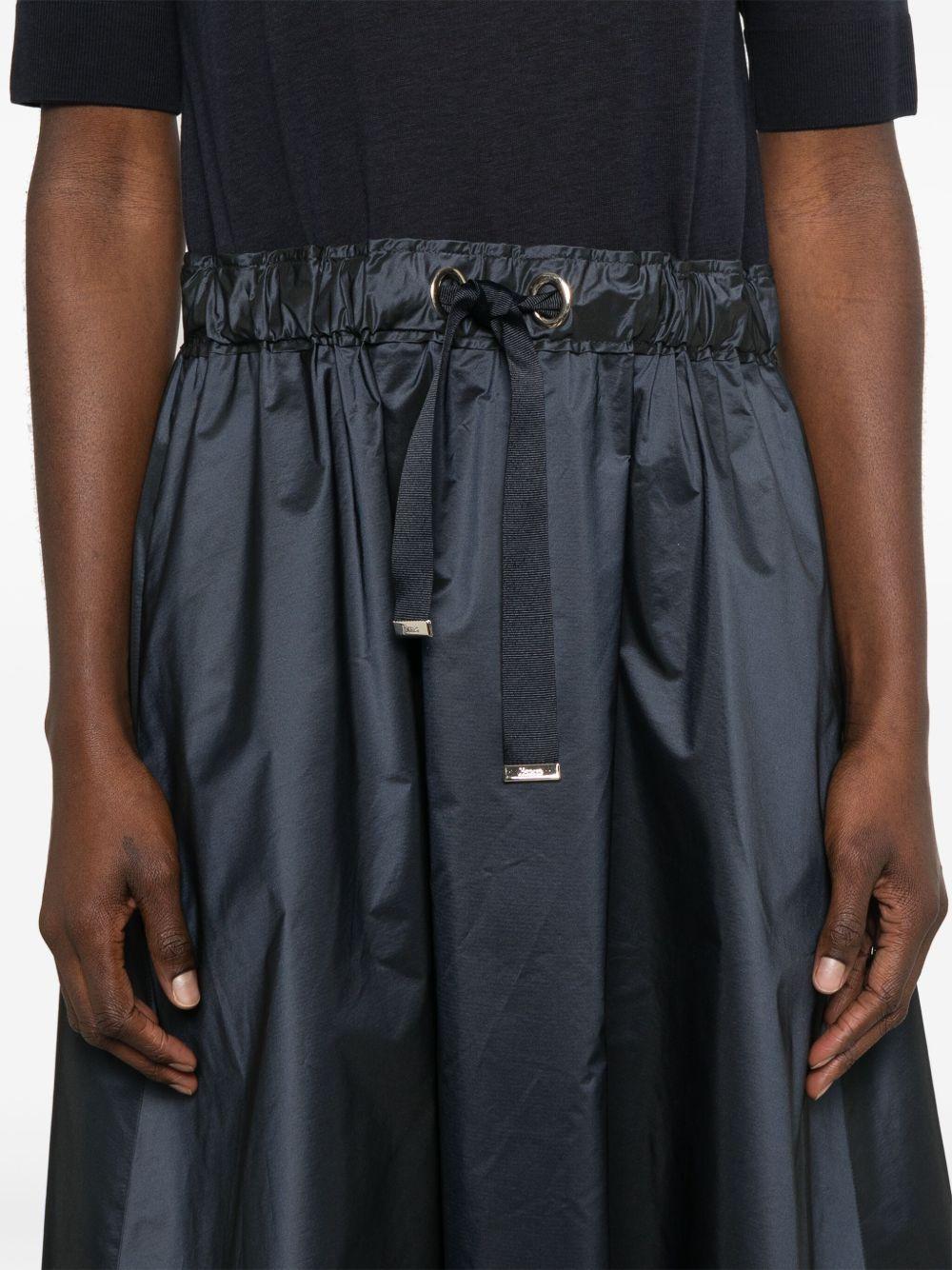 Abito in glam knit effect e techno taffetà<BR/> AB000032D52056 9200 BLUE HERNO