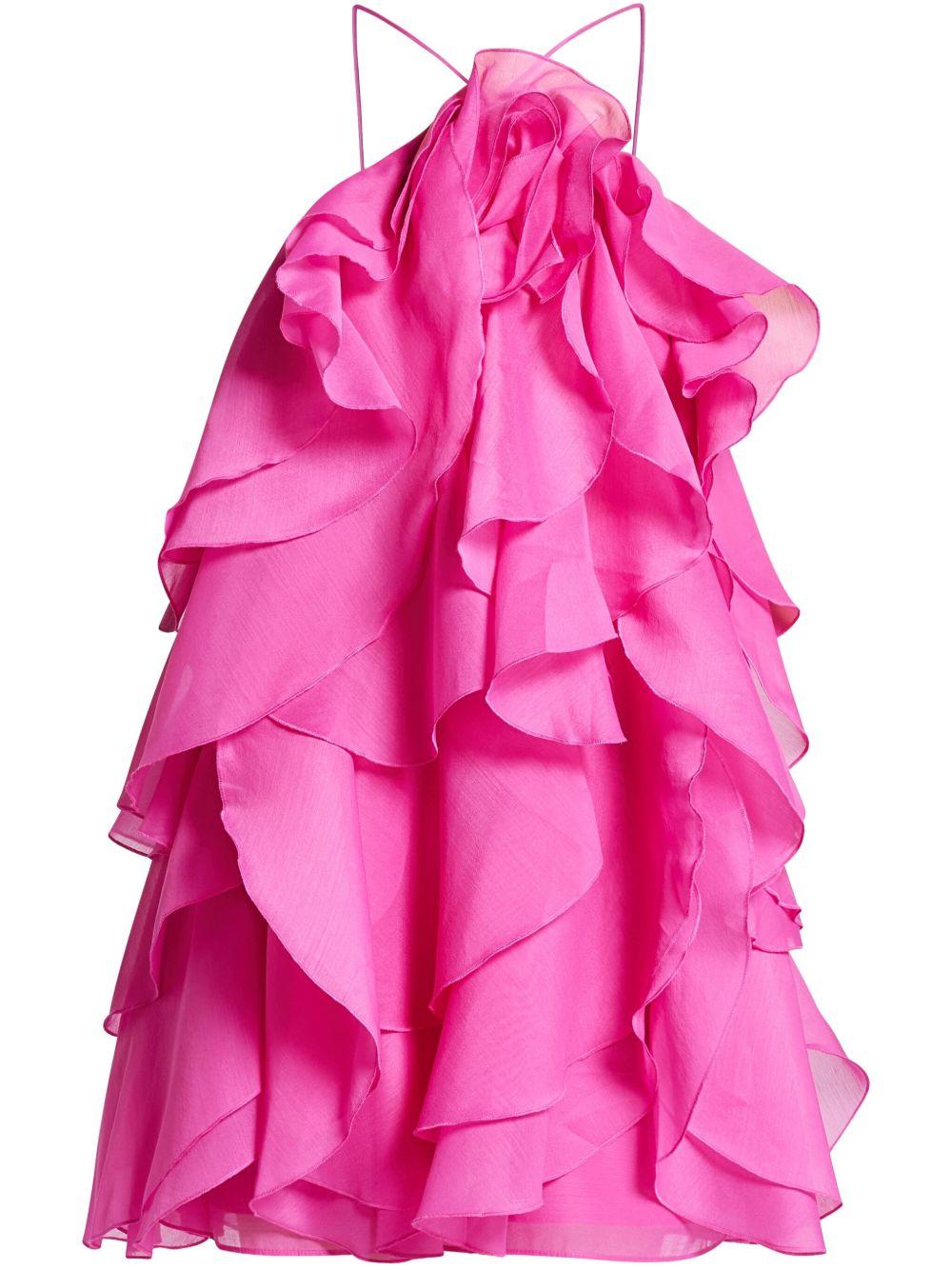 Pandorea Layered Mini Dress 25RE5201 FUCHSIA ROSE AJE