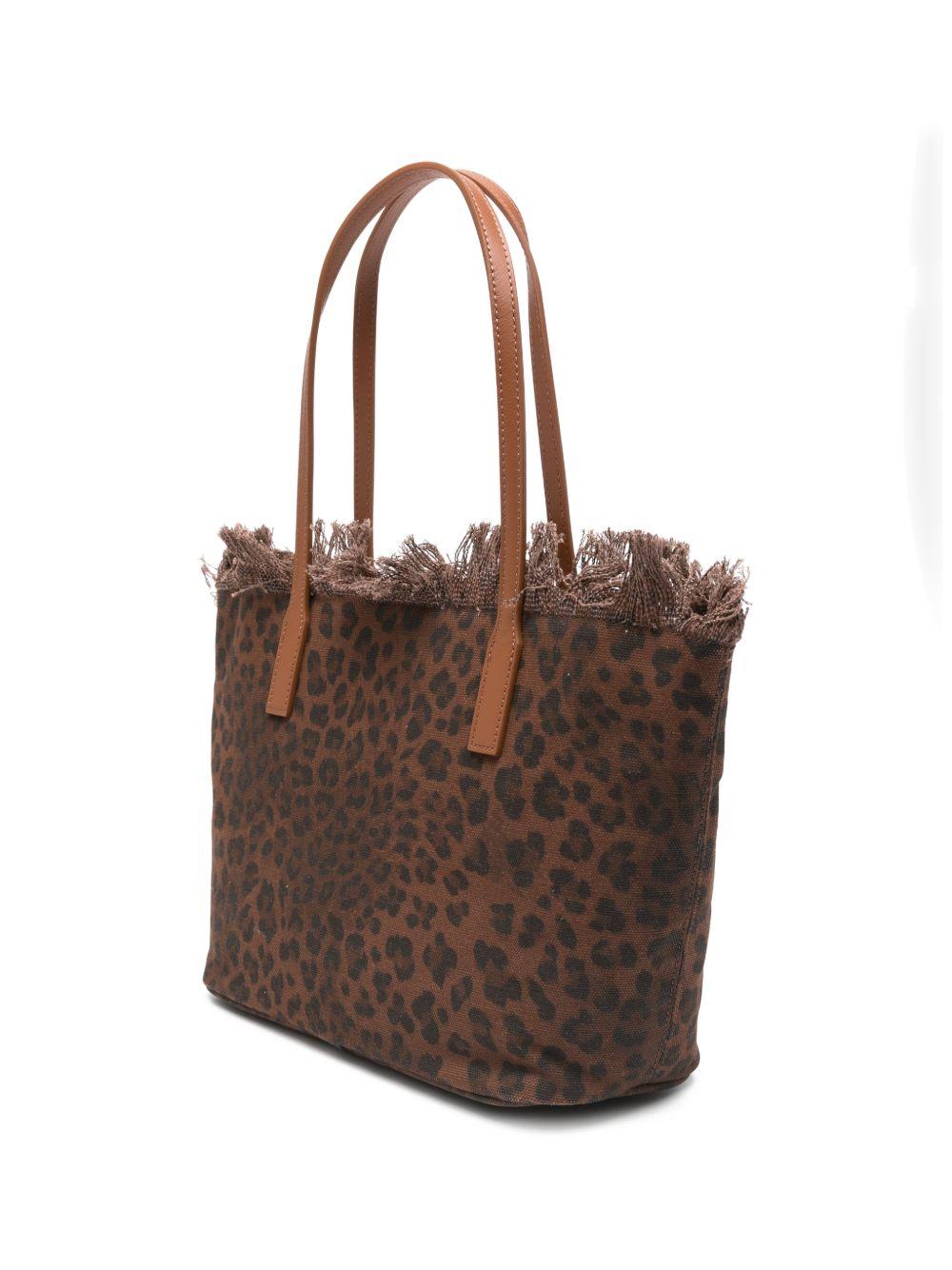 City Bag Fringe CBMF00100588L CANVAS DARK LEOPARD MC2 SAINT BARTH