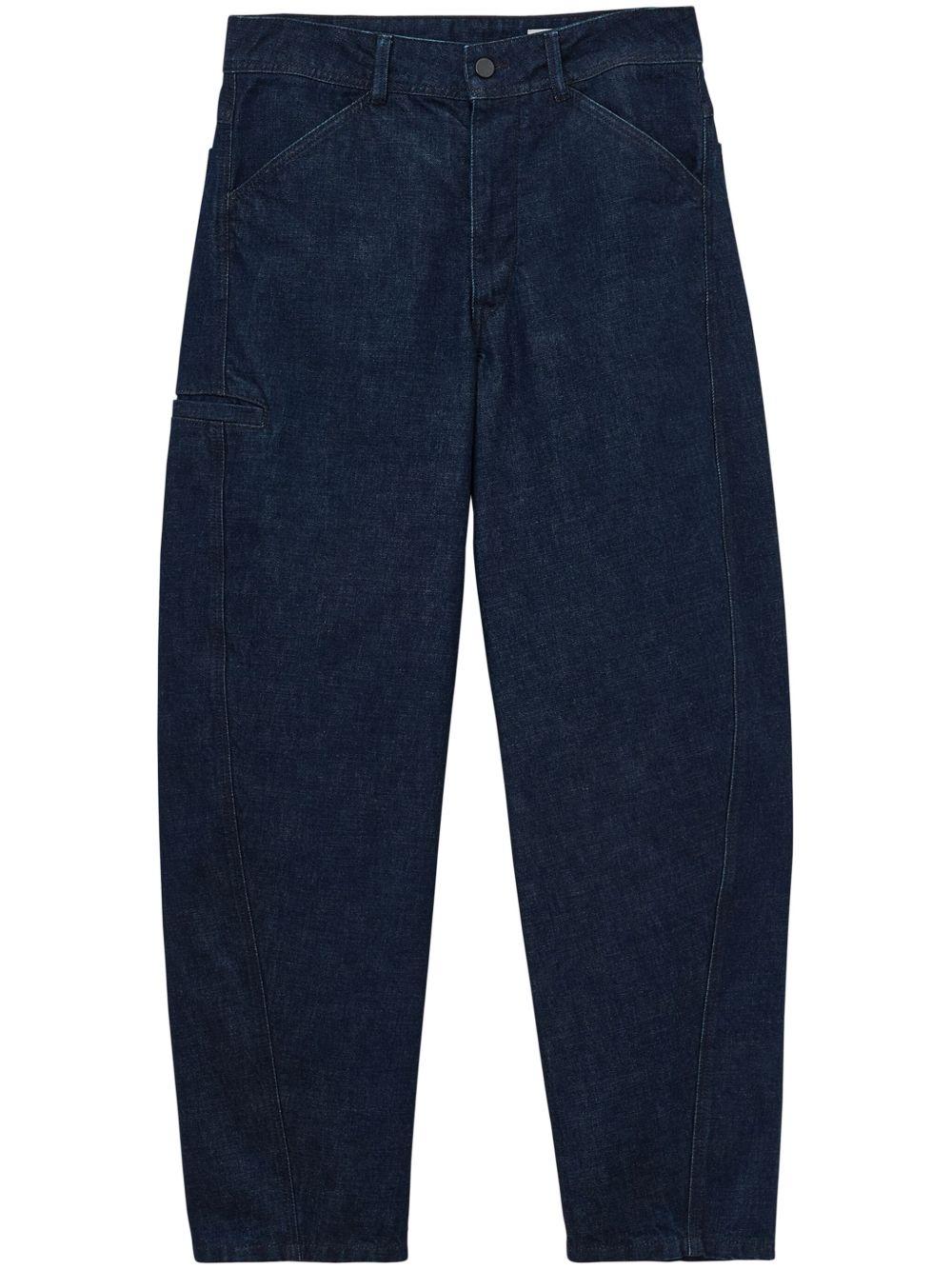 Twisted Workwear Pants in Heavy Indigo Denim PA1102LD068 BL760 DENIM INDIGO LEMAIRE