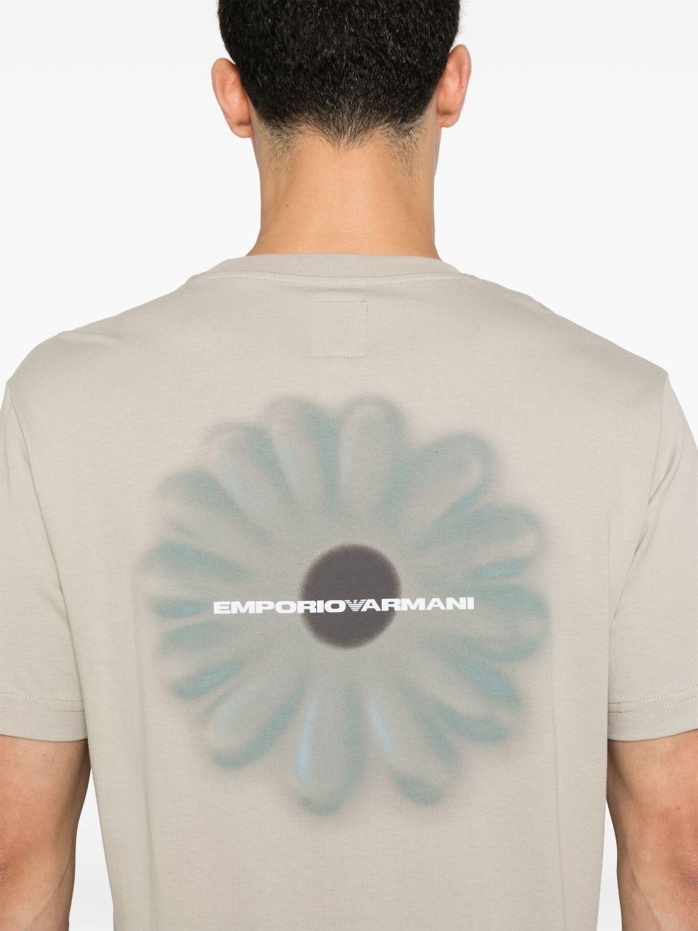 T-shirt a fiori EM001717AF14836 F8094 EMPORIO ARMANI SUSTAINABLE