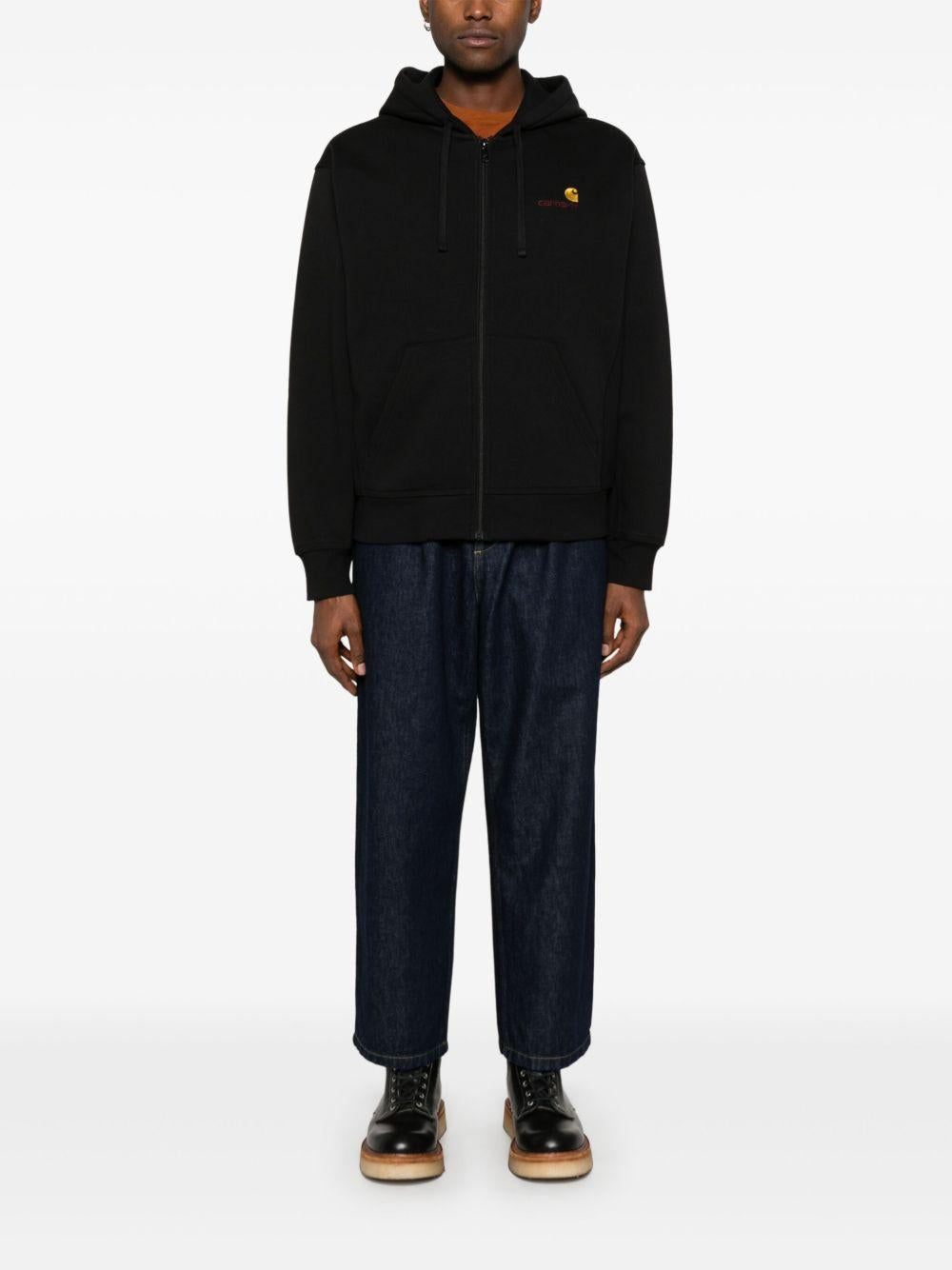Hooded American Script Jacket I033063 89XX BLACK CARHARTT WIP