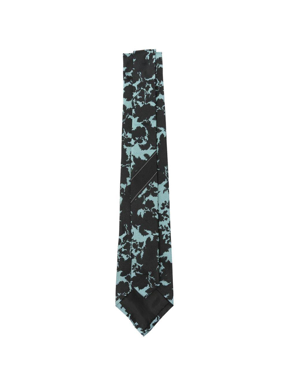 Floral Silk-Twill Tie TIE1023903 608 MINT DRIES VAN NOTEN