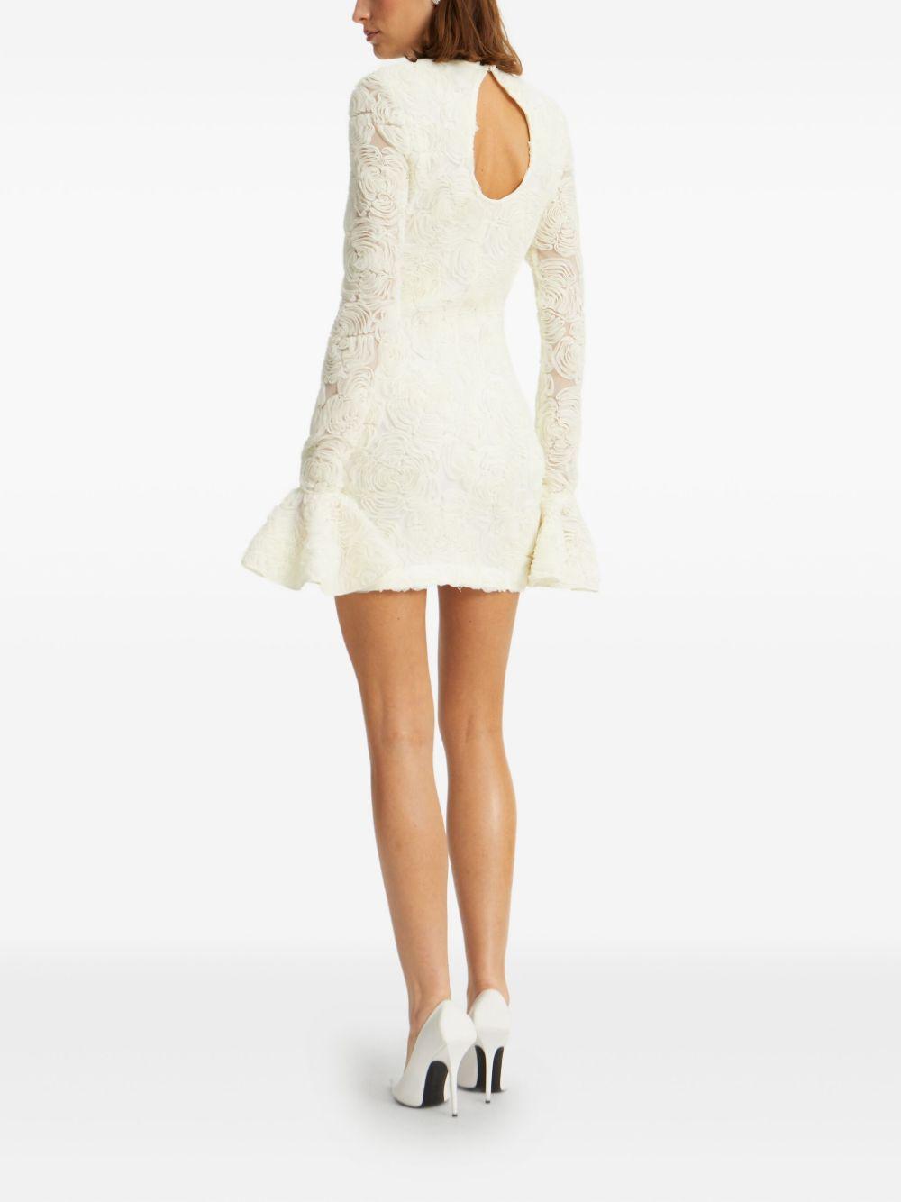 Flower Mesh Mini Dress 114685857 857 EGRET ROTATE