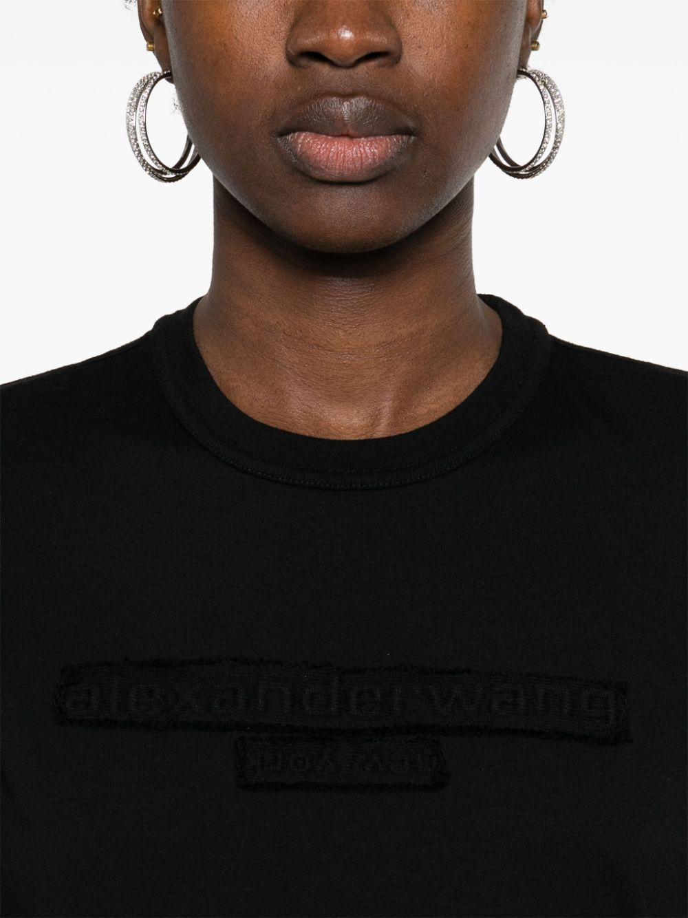 Logo T-shirt 1CC1251991 001 BLACK ALEXANDER WANG