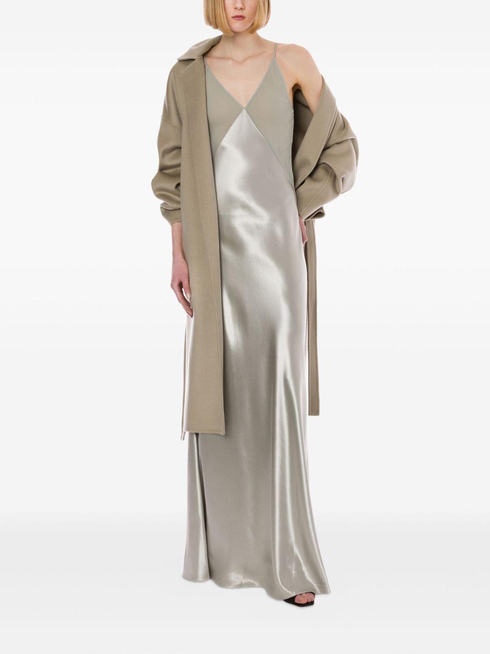 Abito in raso lucido 252U04276627 0483 GHIACCIO ALBERTA FERRETTI